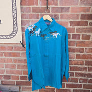 Wanted Silk Horse Print Shirt