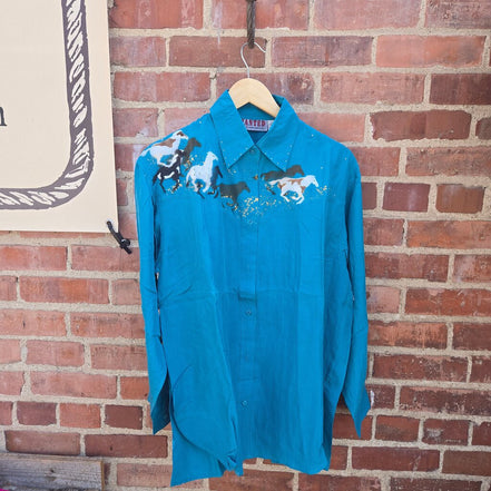 Wanted Silk Horse Print Shirt