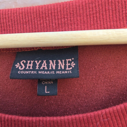 Shyanne Red Pullover Sweatshirt