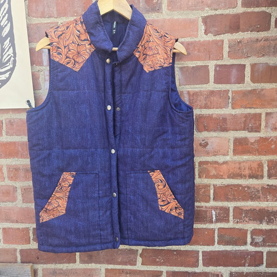 Crazy Train Women’s Sleeveless Denim Vest
