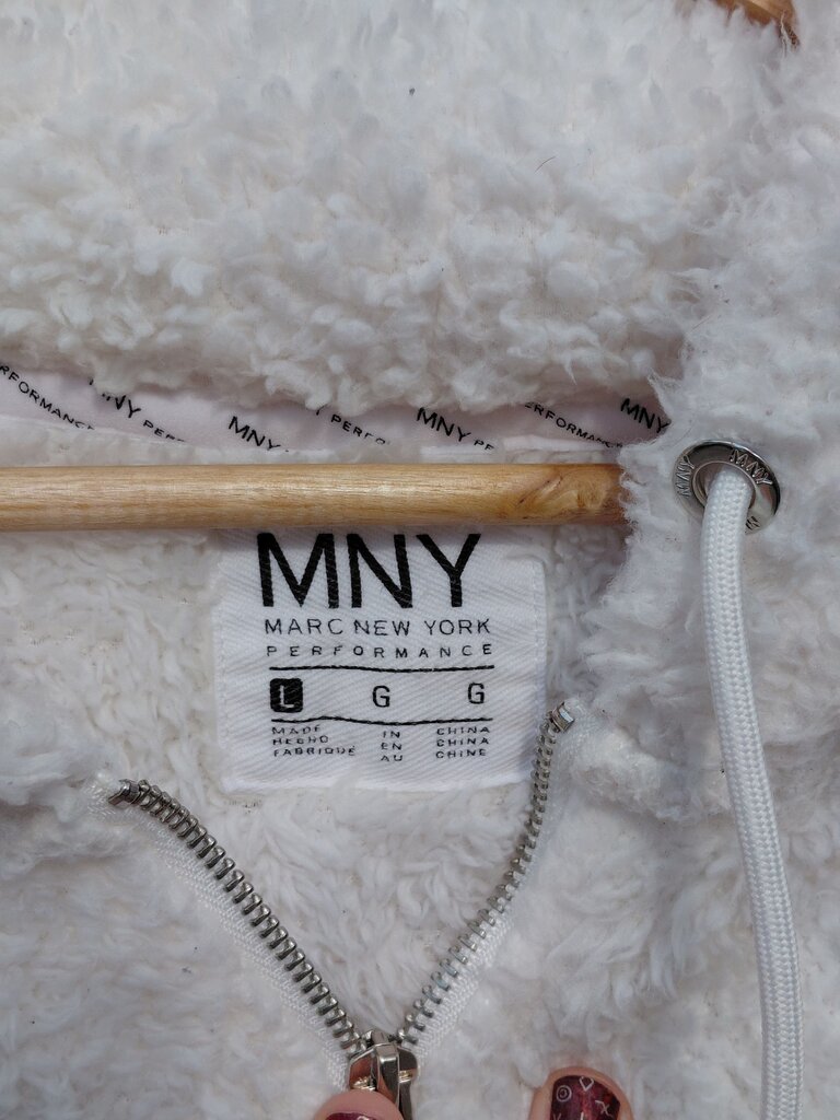 Marc New York Performance White Fleece Hoodie
