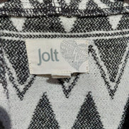Jolt Black and White Patterned Vest