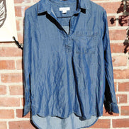 Liz Claiborne Denim Long Sleeve Shirt