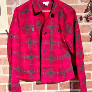 J. Jill Women's Tall Red Plaid Jacket