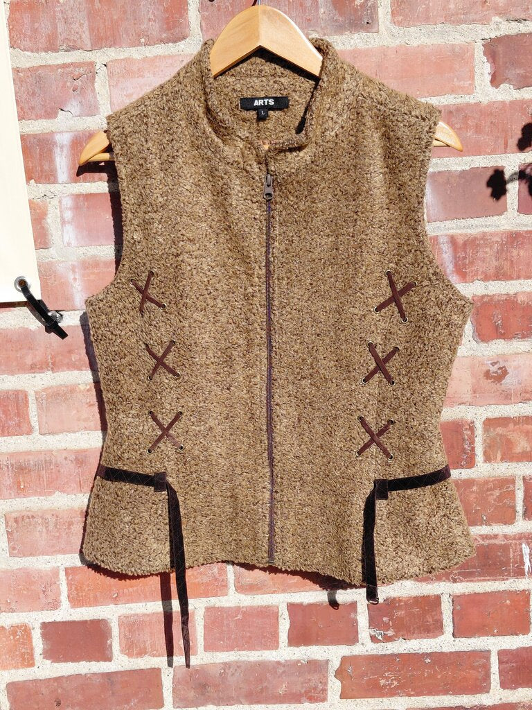Arts Brown Sleeveless Vest