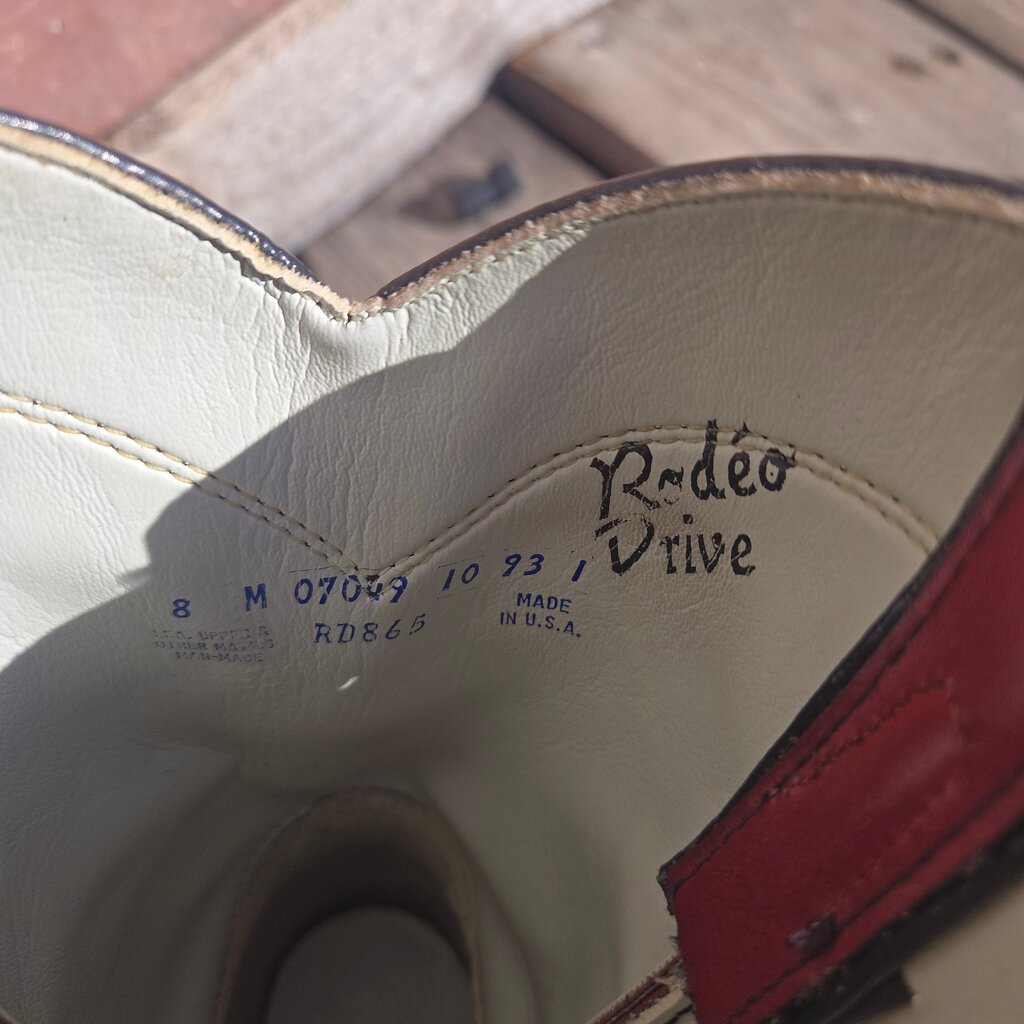 Rodeo Drive Red Leather Cowboy Boots