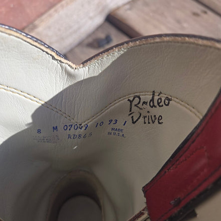 Rodeo Drive Red Leather Cowboy Boots