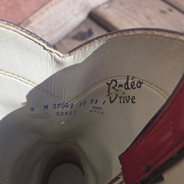 Rodeo Drive Red Leather Cowboy Boots