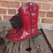 Rodeo Drive Red Leather Cowboy Boots
