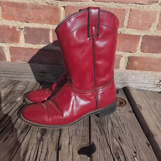 Rodeo Drive Red Leather Cowboy Boots