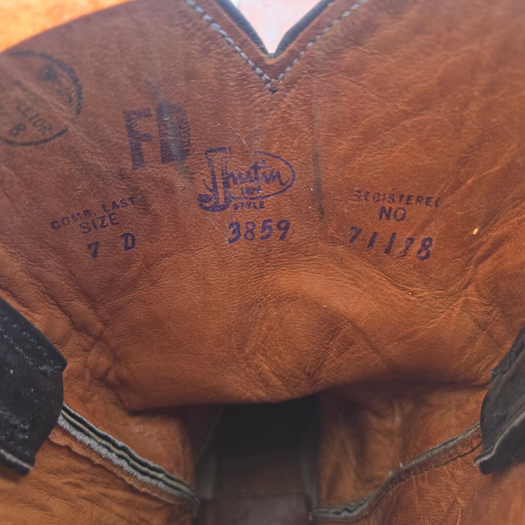 Justin Men's Black Cowboy Boots