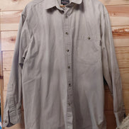Woolrich Men's 2XL Light Gray Button-Up Shirt