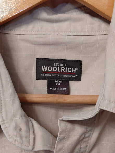 Woolrich Men's 2XL Light Gray Button-Up Shirt