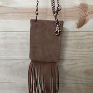Fringe Suede Crossbody Bag