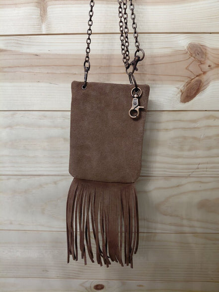 Fringe Suede Crossbody Bag