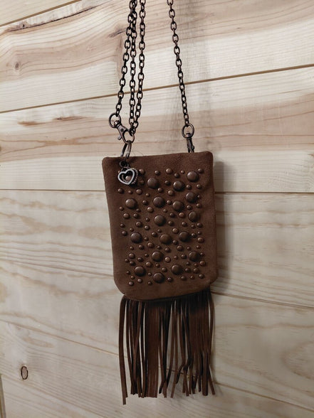 Fringe Suede Crossbody Bag