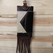 Cowhide Pattern Keychain Holder