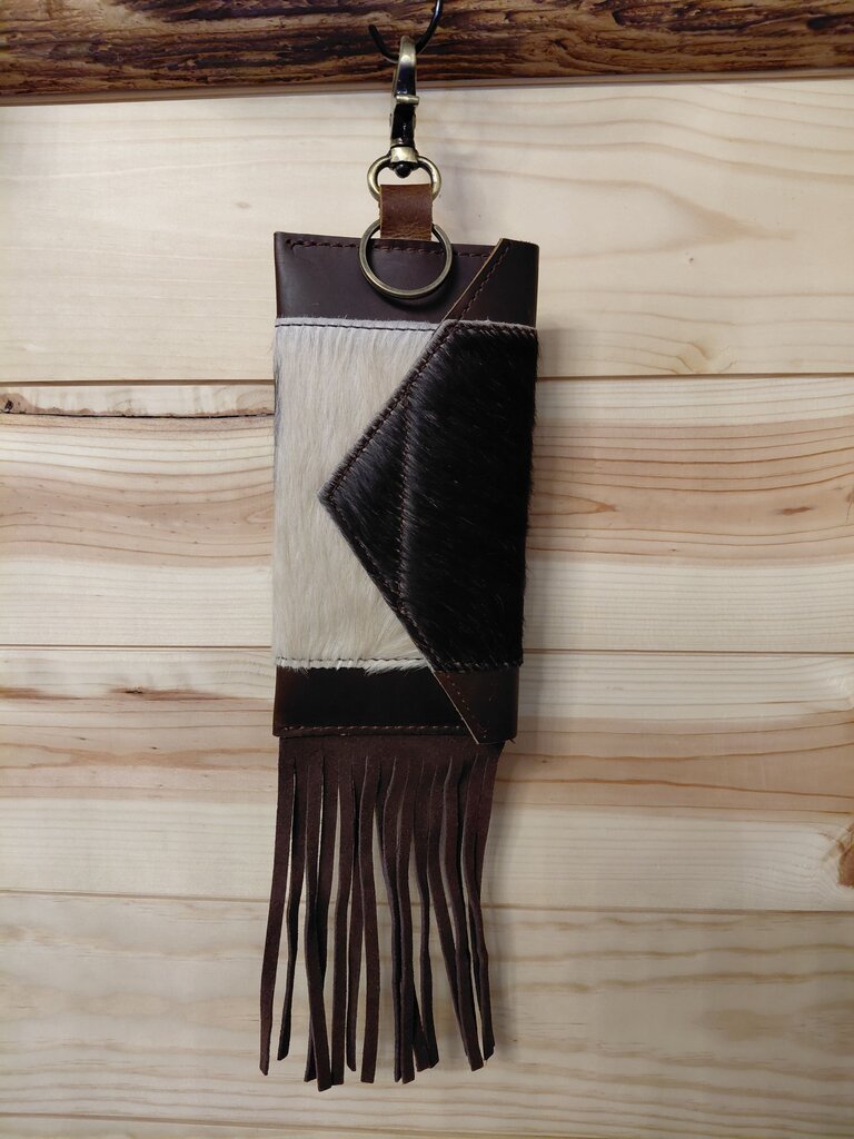Cowhide Pattern Keychain Holder