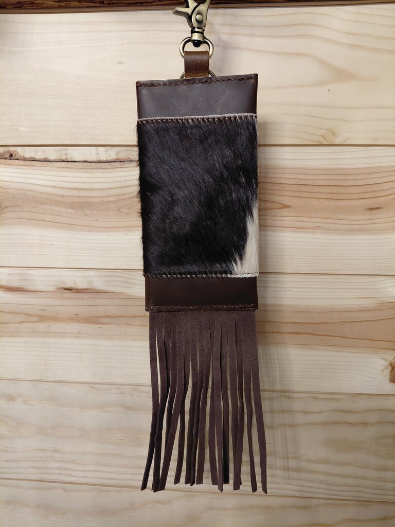Cowhide Pattern Keychain Holder