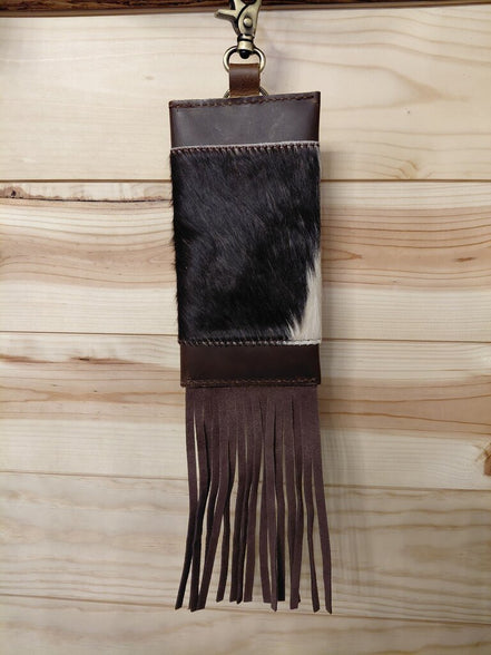 Cowhide Pattern Keychain Holder
