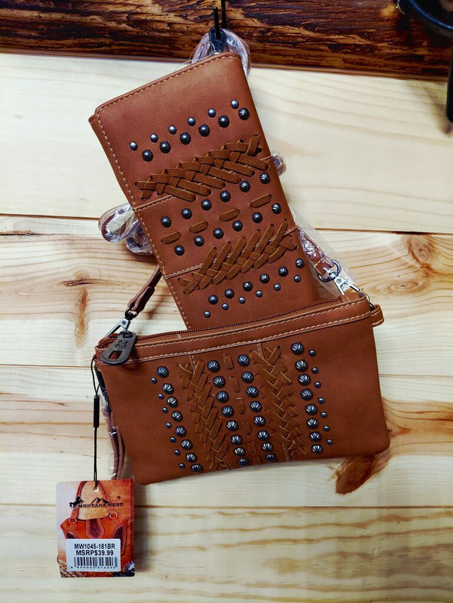 Montana West Women's Brown Faux Leather Wallet