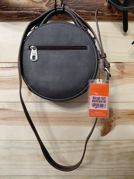 Montana West Round Crossbody Bag with Studs
