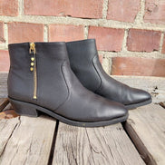 Ralph Lauren Black Ankle Boots with Zip