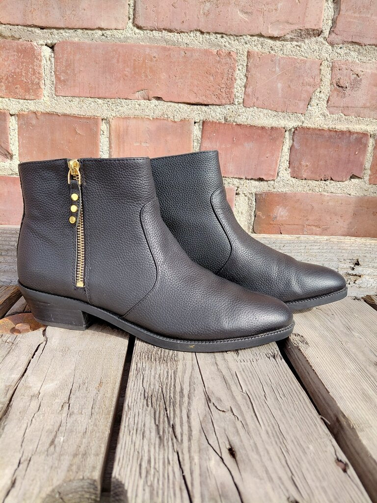 Ralph Lauren Black Ankle Boots with Zip
