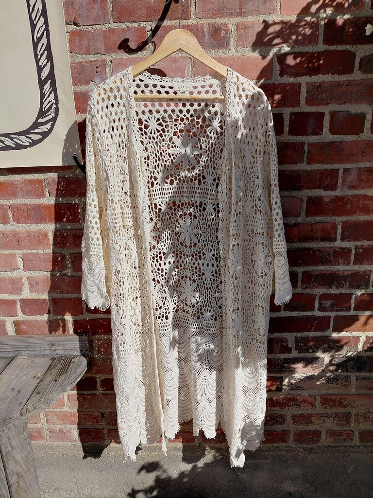 POL Lace Kimono Cardigan