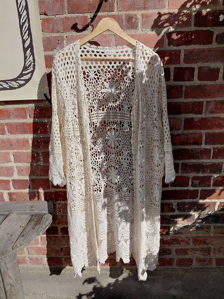 POL Lace Kimono Cardigan