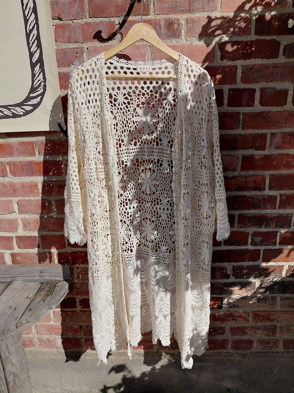 POL Lace Kimono Cardigan