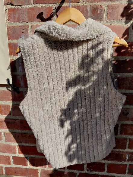 Beige Fuzzy Vest