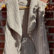 Beige Fuzzy Vest