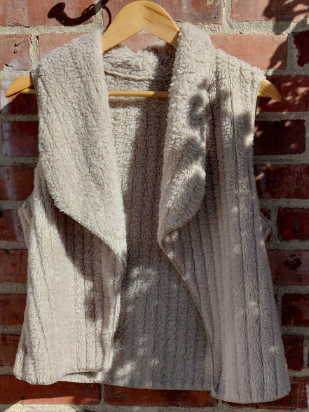 Beige Fuzzy Vest