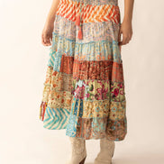 Cassandra Patchwork Dress in Multicolor