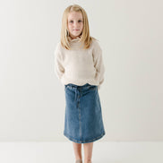 Ava Girl Denim Skirt in Medium Wash