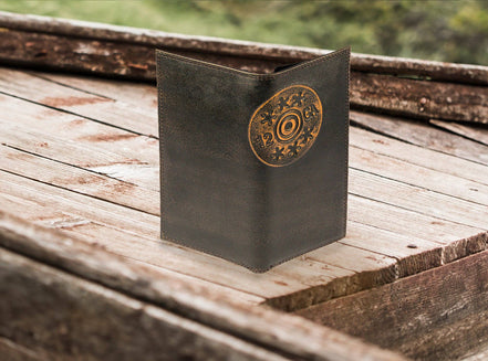 Shotshell Burnished Leather Secretary Wallet