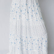 LDC High Waist Tiny Floral Print Boho Maxi Skirt