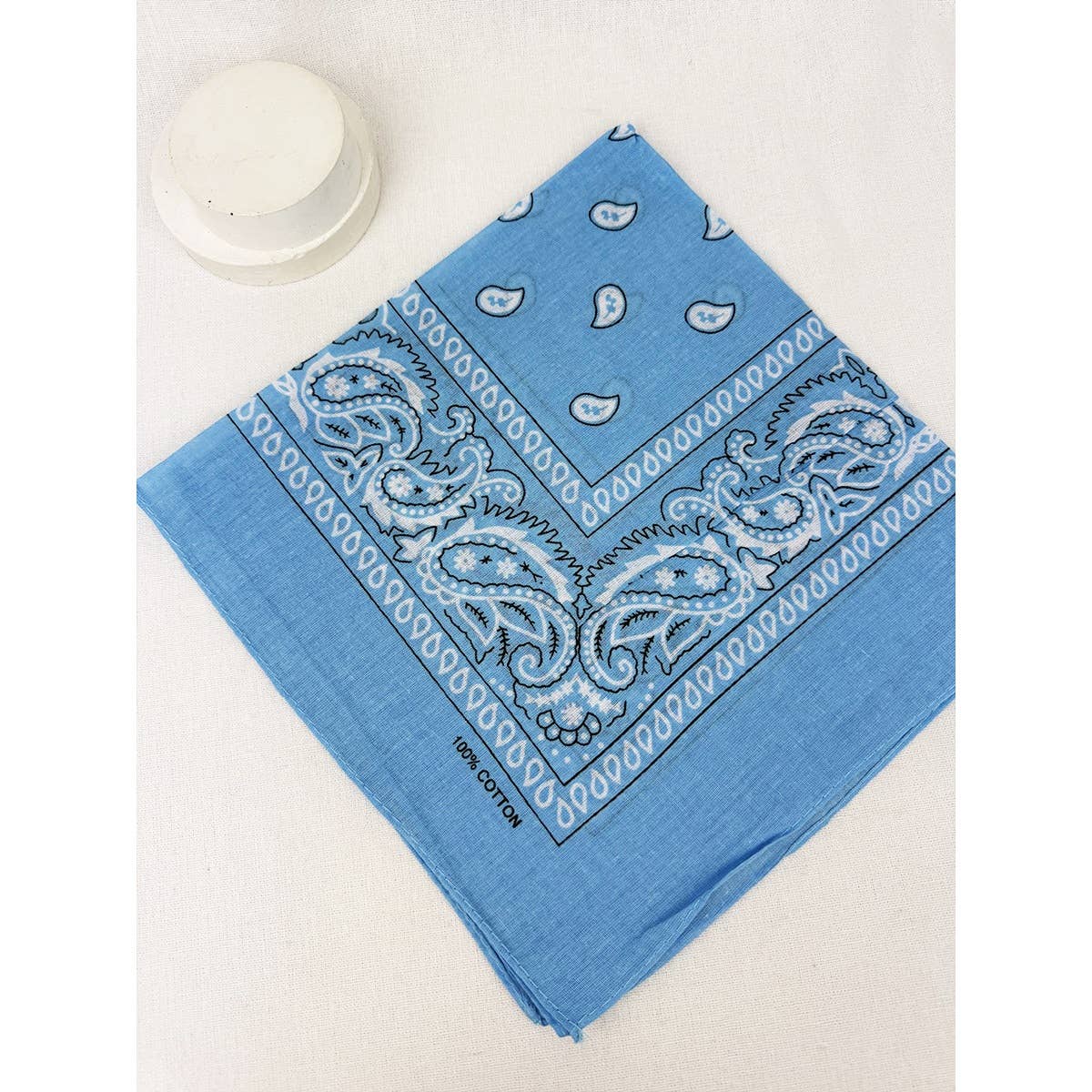SKY BLUE Pasley Pattern Bandanas: SKY BLUE / ONE(12)