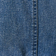 HALTER NECK BUTTON DOWN DENIM MINI DRESS: DENIM / L