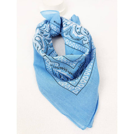 SKY BLUE Pasley Pattern Bandanas: SKY BLUE / ONE(12)