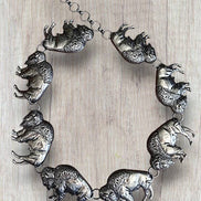 WESTERN BISON LINK METAL CHAIN BELT
