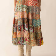 Cassandra Patchwork Dress in Multicolor