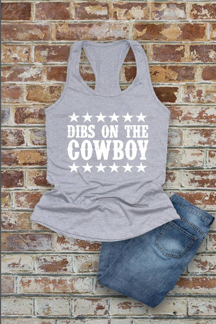 Dibs On The Cowboy, Western, Women Fit Racerback Tank Top