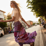 Love's Patchwork Skirt In Multicolor