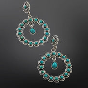 Western Faux Turquoise Earrings