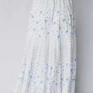 LDC High Waist Tiny Floral Print Boho Maxi Skirt