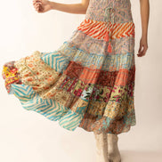 Cassandra Patchwork Dress in Multicolor