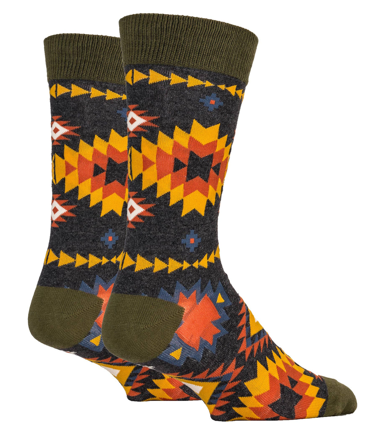 Chamomile Twist | Men's Premium Cotton Crew Dress Socks