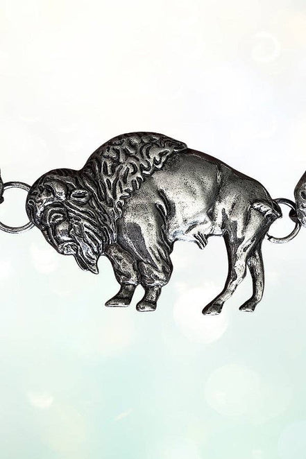 WESTERN BISON LINK METAL CHAIN BELT